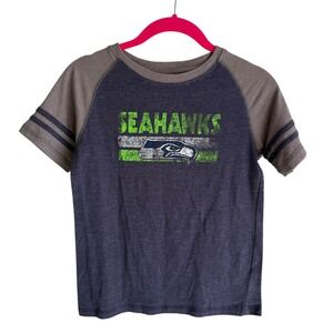 FANATICS NFL PRO LINE Blue and‎ Gray Youth Seahawks Tee, M